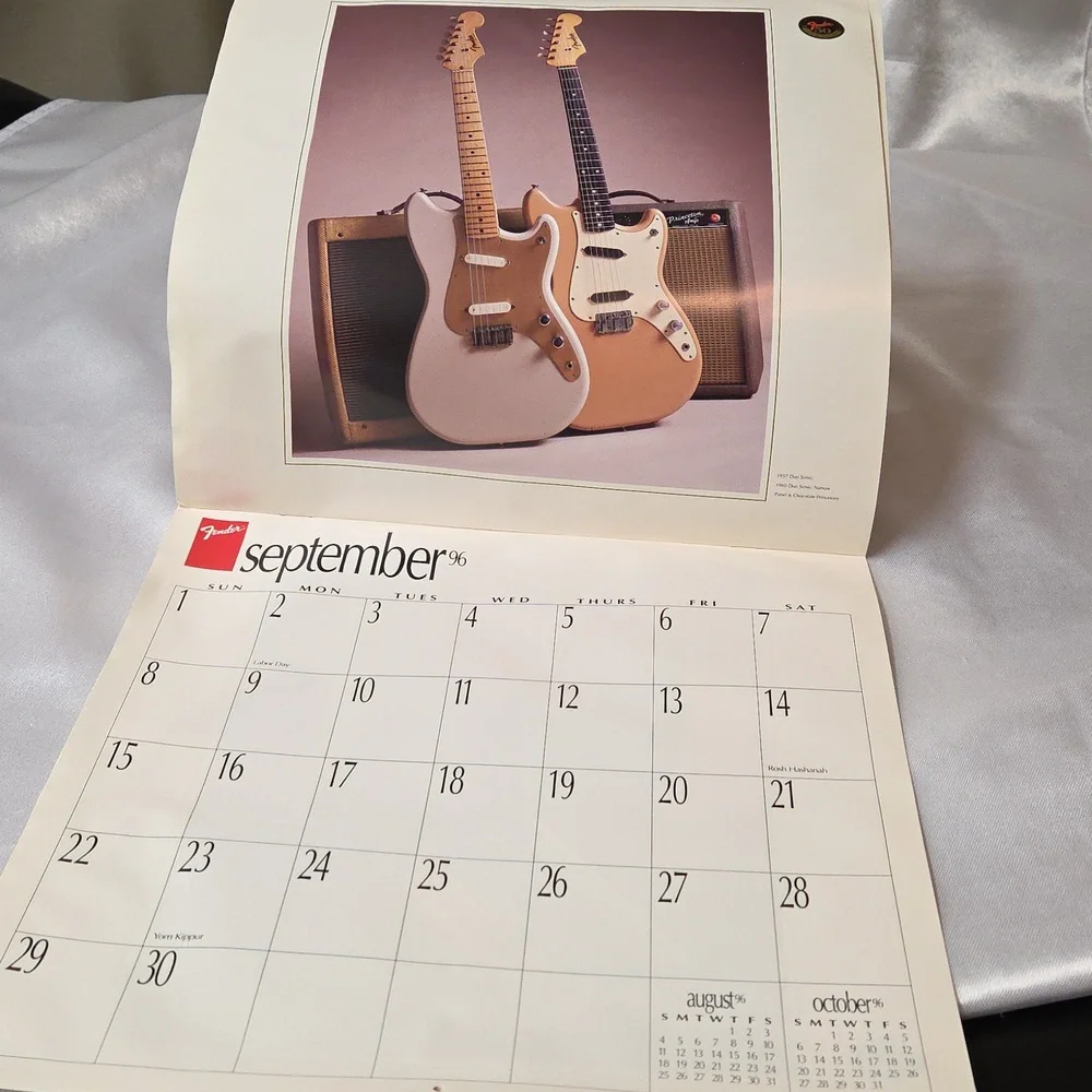 Fender Guitar 50th Anniversary Calendar Music Guitars Vintage Office